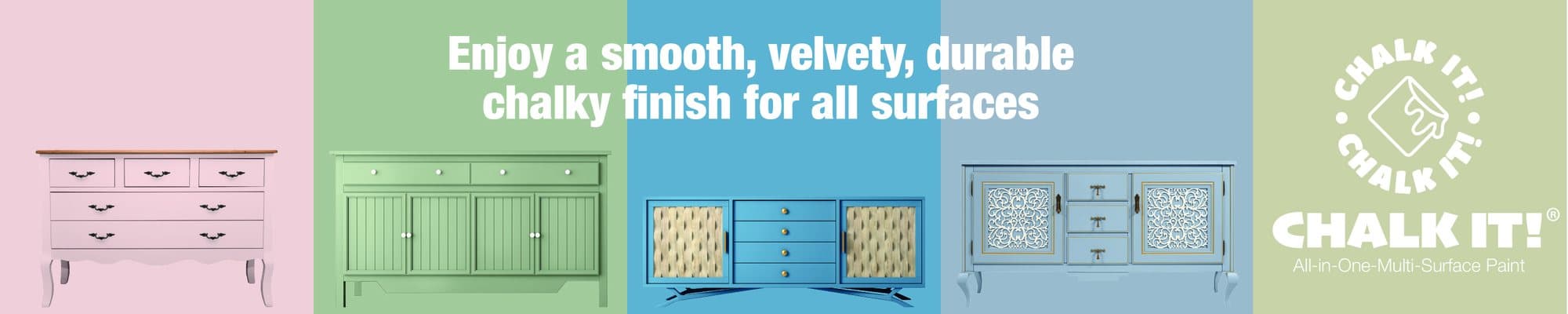 Dressers and sideboards refinished with Chalk It! chalk paint