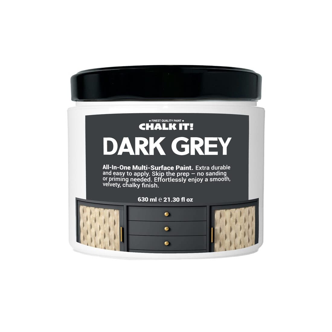 Chalk It! Dark Grey chalk paint
